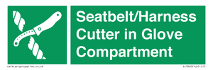 Seatbelt/Harness Cutter in Glove Compartment